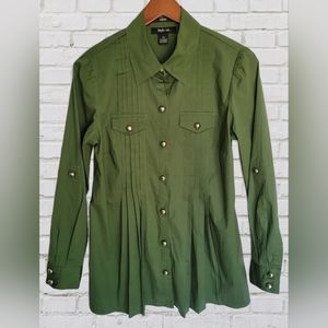 Style & Co olive green top size 10